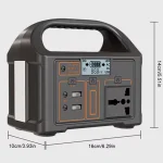 محطة طاقة بالطاقة الشمسية 100 واط مع منافذ AC وUSB وشاشة LCD