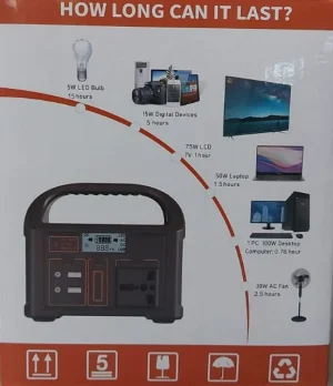 محطة طاقة بالطاقة الشمسية 100 واط مع منافذ AC وUSB وشاشة LCD