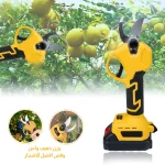 مقص الأشجار الكهربائي من Denx مع بطارية قابلة للشحن لتقليم الفروع