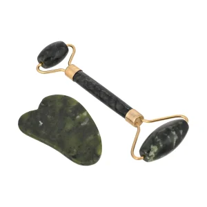 سيروم الكولاجين والريتينول مع أداة Gua Sha من حجر اليشم الطبيعي للعناية بالبشرة
