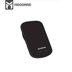 باور بانك لاسلكي 5000mAh أسود يدعم الشحن السريع السلكي واللاسلكي