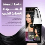 صبغة شعر اسود مع مشط مدمج لتغطية الشيب بسهولة