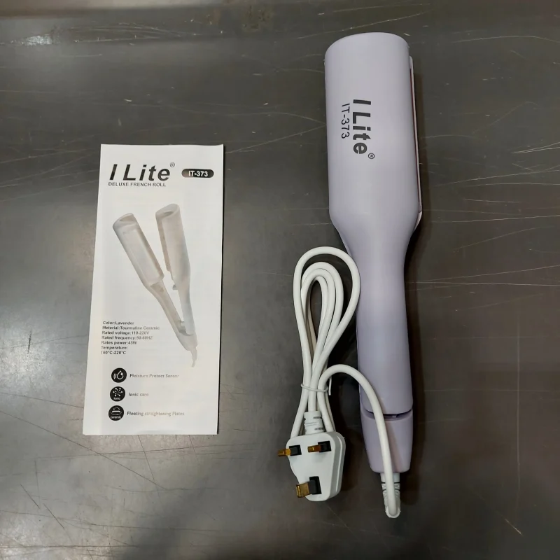 hair-straightener-curler-set مجموعة فرد وتمويج الشعر بجهاز تمويج وفرشاة فرد لتصفيف الشعر في المنزل