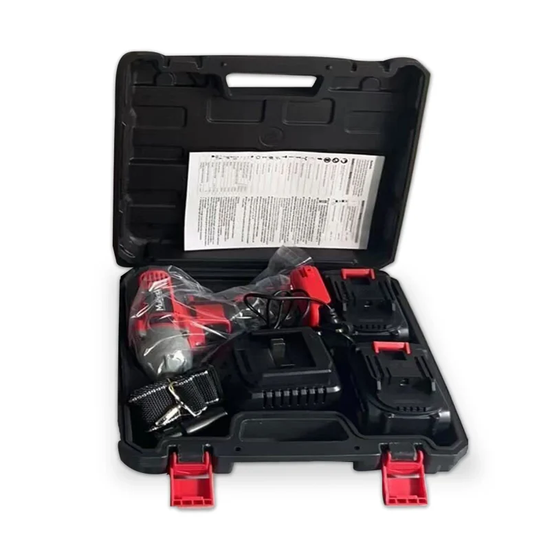 mukinta-cordless-tire-impact-wrench دريل كفرات لاسلكي Mukinta مع بطاريتين وحقيبة تخزين لفك وربط صواميل السيارات