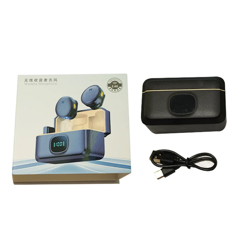 wireless-magnetic-microphone ميكروفون لاسلكي مغناطيسي صغير لتسجيل الصوت مع الأجهزة الذكية