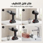 مكنسة سيارة محمولة لاسلكية للشفط والنفخ مع بطارية وفوهات متعددة